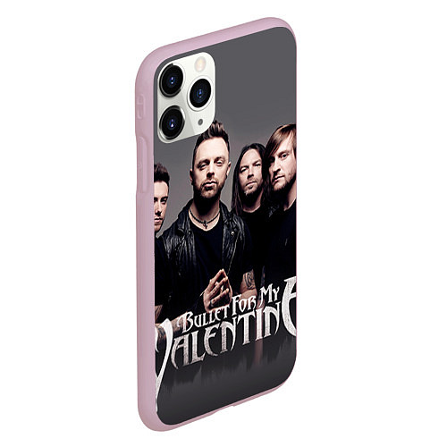 Чехол iPhone 11 Pro матовый Bullet For My Valentine / 3D-Розовый – фото 2