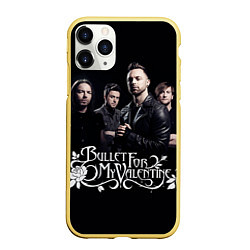 Чехол iPhone 11 Pro матовый Bullet For My Valentine, цвет: 3D-желтый