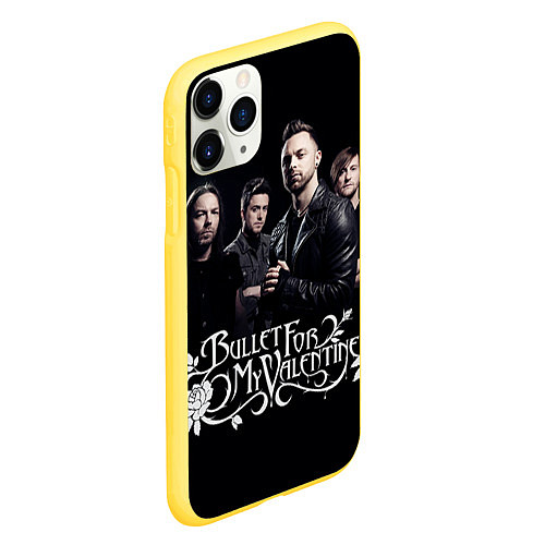 Чехол iPhone 11 Pro матовый Bullet For My Valentine / 3D-Желтый – фото 2