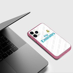 Чехол iPhone 11 Pro матовый Real Madrid, цвет: 3D-малиновый — фото 2