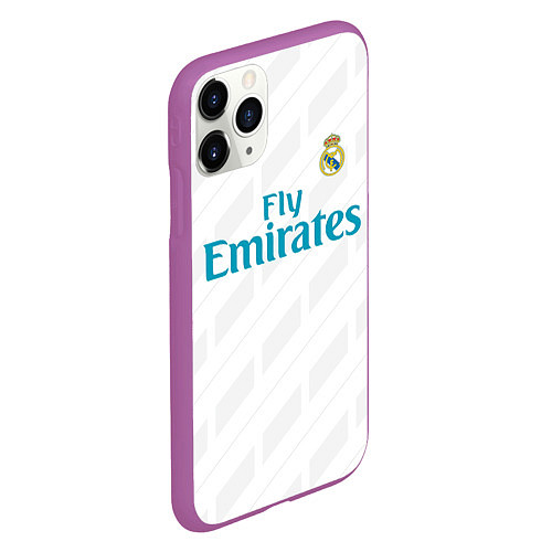 Чехол iPhone 11 Pro матовый Real Madrid / 3D-Фиолетовый – фото 2