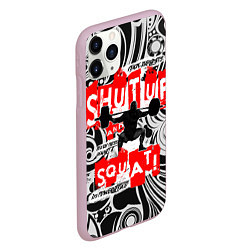 Чехол iPhone 11 Pro матовый Shut up & squat, цвет: 3D-розовый — фото 2
