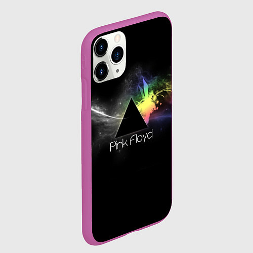 Чехол iPhone 11 Pro матовый Pink Floyd Logo / 3D-Фиолетовый – фото 2