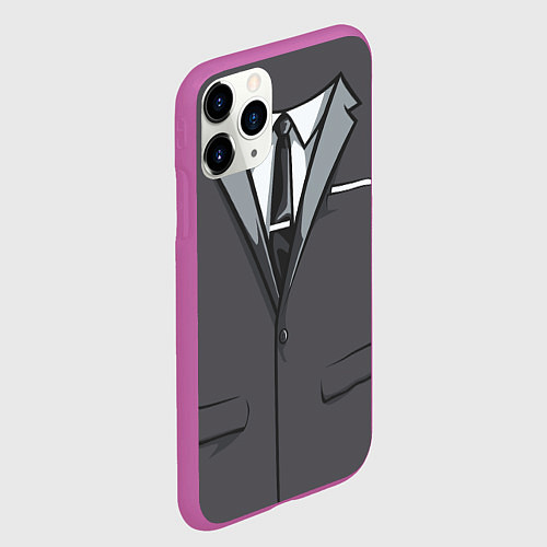 Чехол iPhone 11 Pro матовый Костюм / 3D-Фиолетовый – фото 2