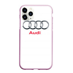 Чехол iPhone 11 Pro матовый Ауди, цвет: 3D-розовый