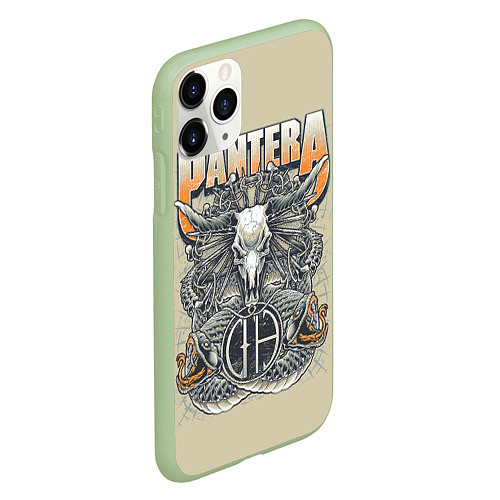 Чехол iPhone 11 Pro матовый Pantera: Wild Goat / 3D-Салатовый – фото 2