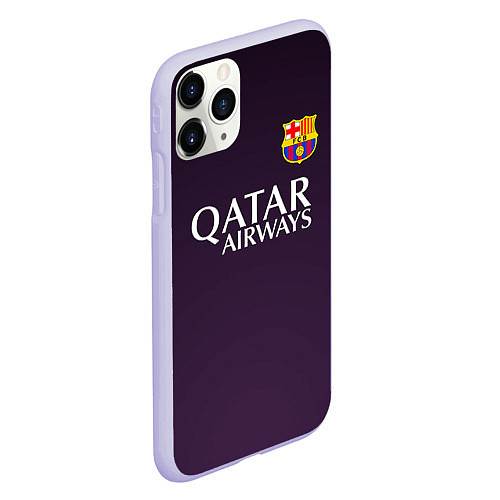 Чехол iPhone 11 Pro матовый Barcelona FC: Violet / 3D-Светло-сиреневый – фото 2