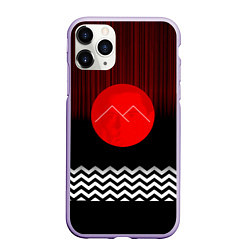Чехол iPhone 11 Pro матовый Twin Peaks Sun, цвет: 3D-светло-сиреневый