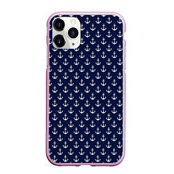Чехол iPhone 11 Pro матовый Морские якоря, цвет: 3D-розовый
