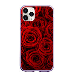Чехол iPhone 11 Pro матовый Красные розы