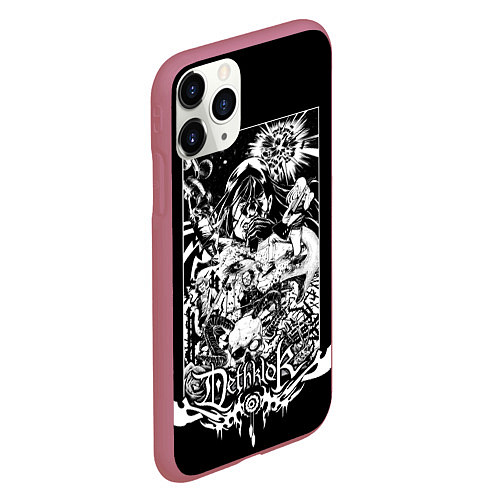 Чехол iPhone 11 Pro матовый Dethklok: Metalocalypse / 3D-Малиновый – фото 2