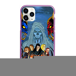 Чехол iPhone 11 Pro матовый Dethklok: Heroes, цвет: 3D-фиолетовый