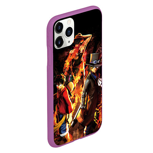 Чехол iPhone 11 Pro матовый Ван-Пис / 3D-Фиолетовый – фото 2