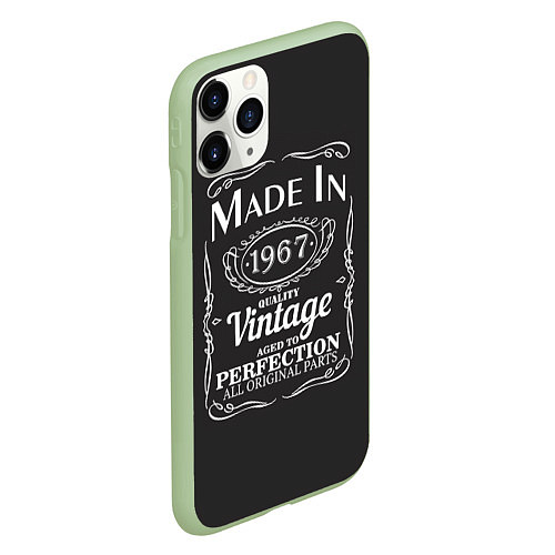 Чехол iPhone 11 Pro матовый Сделано в 1967 / 3D-Салатовый – фото 2