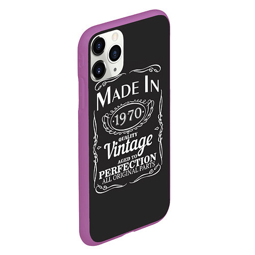 Чехол iPhone 11 Pro матовый Сделано в 1970 / 3D-Фиолетовый – фото 2