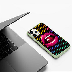 Чехол iPhone 11 Pro матовый Pop art, цвет: 3D-салатовый — фото 2