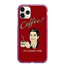 Чехол iPhone 11 Pro матовый Coffee: it's damn fine, цвет: 3D-фиолетовый