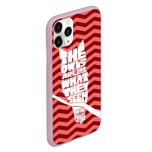 Чехол iPhone 11 Pro матовый Twin Peaks: The Owls / 3D-Розовый – фото 2