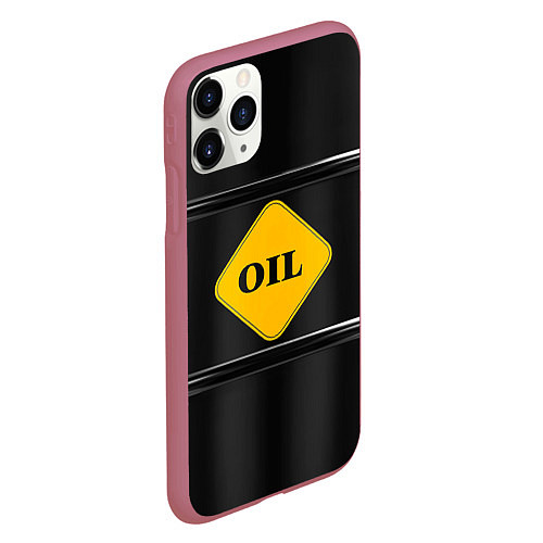 Чехол iPhone 11 Pro матовый Oil / 3D-Малиновый – фото 2