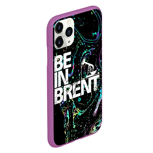 Чехол iPhone 11 Pro матовый Be in brent / 3D-Фиолетовый – фото 2