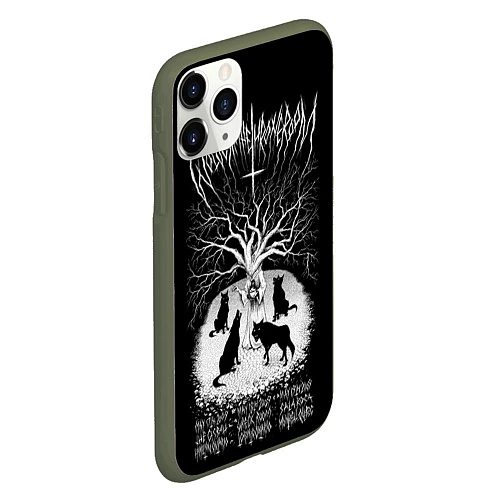 Чехол iPhone 11 Pro матовый Wolves in the Throne Room / 3D-Темно-зеленый – фото 2