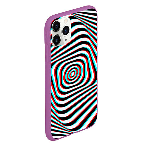 Чехол iPhone 11 Pro матовый RGB optical / 3D-Фиолетовый – фото 2