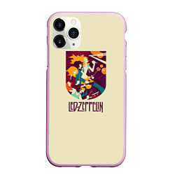 Чехол iPhone 11 Pro матовый Led Zeppelin Art, цвет: 3D-розовый