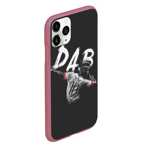 Чехол iPhone 11 Pro матовый Paul Pogba: Dab / 3D-Малиновый – фото 2