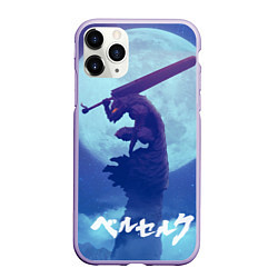 Чехол iPhone 11 Pro матовый Berserk Night, цвет: 3D-светло-сиреневый