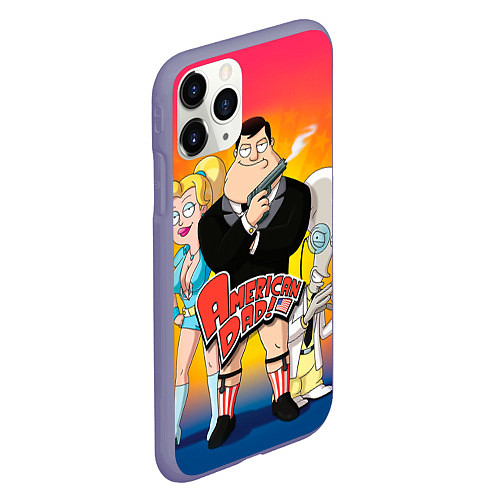 Чехол iPhone 11 Pro матовый American Dad / 3D-Серый – фото 2