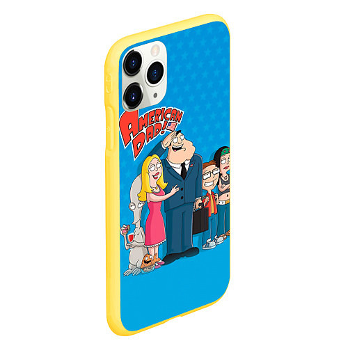 Чехол iPhone 11 Pro матовый American Dad / 3D-Желтый – фото 2