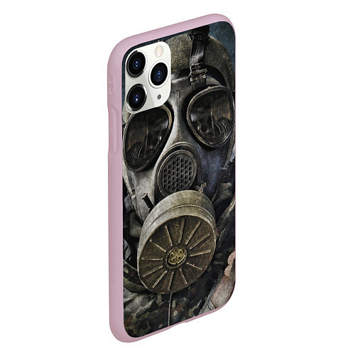 Чехол iPhone 11 Pro матовый STALKER: Mask / 3D-Розовый – фото 2