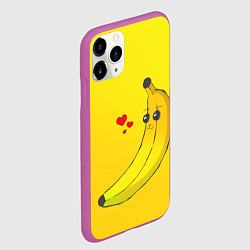 Чехол iPhone 11 Pro матовый Just Banana (Yellow), цвет: 3D-фиолетовый — фото 2