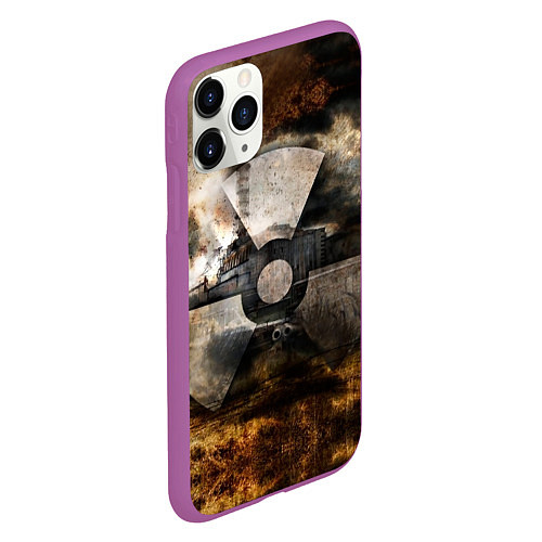 Чехол iPhone 11 Pro матовый STALKER: Nuclear / 3D-Фиолетовый – фото 2
