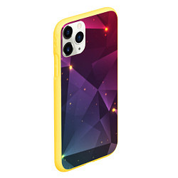 Чехол iPhone 11 Pro матовый Colorful triangles, цвет: 3D-желтый — фото 2