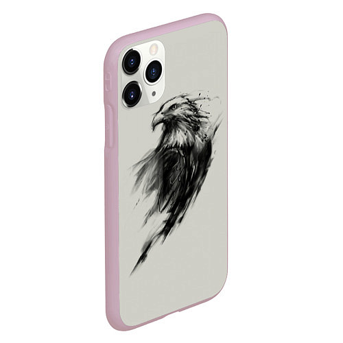 Чехол iPhone 11 Pro матовый Дикий орел / 3D-Розовый – фото 2