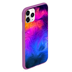 Чехол iPhone 11 Pro матовый Узор цвета, цвет: 3D-фиолетовый — фото 2