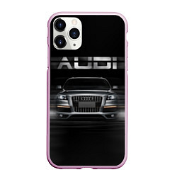 Чехол iPhone 11 Pro матовый Audi Q7 скорость, цвет: 3D-розовый