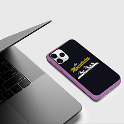 Чехол iPhone 11 Pro матовый Горы зовут, цвет: 3D-фиолетовый — фото 2