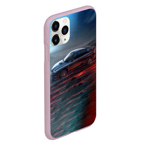 Чехол iPhone 11 Pro матовый Subaru / 3D-Розовый – фото 2