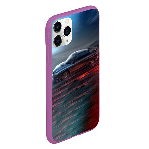 Чехол iPhone 11 Pro матовый Subaru / 3D-Фиолетовый – фото 2