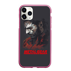 Чехол iPhone 11 Pro матовый Metal Gear Solid, цвет: 3D-малиновый