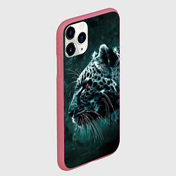 Чехол iPhone 11 Pro матовый Леопард, цвет: 3D-малиновый — фото 2