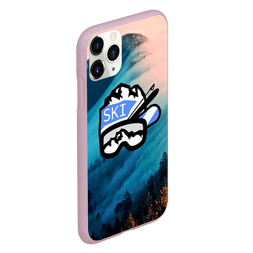 Чехол iPhone 11 Pro матовый SKI / 3D-Розовый – фото 2