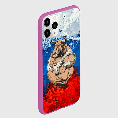 Чехол iPhone 11 Pro матовый Буйвол / 3D-Фиолетовый – фото 2
