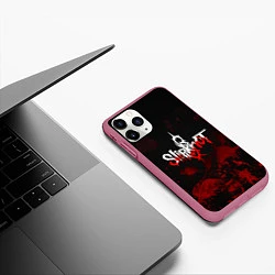 Чехол iPhone 11 Pro матовый Slipknot: Blood Blemishes, цвет: 3D-малиновый — фото 2