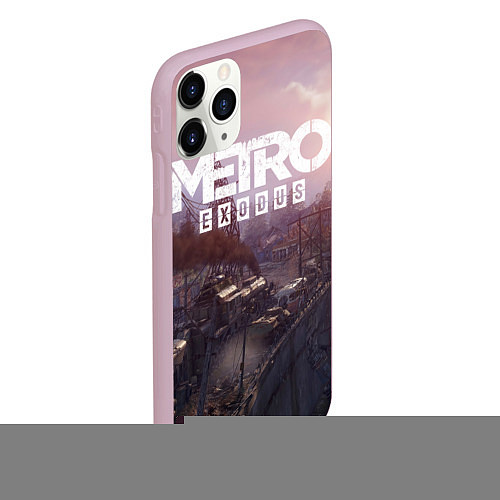 Чехол iPhone 11 Pro матовый Metro Exodus / 3D-Розовый – фото 2