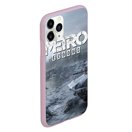 Чехол iPhone 11 Pro матовый Metro Exodus: Cold Winter / 3D-Розовый – фото 2