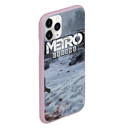 Чехол iPhone 11 Pro матовый Metro Exodus / 3D-Розовый – фото 2