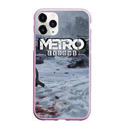 Чехол iPhone 11 Pro матовый Metro Exodus, цвет: 3D-розовый